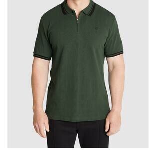Johnny Bigg Xavier Zip Neck Polo Shirt NWT Forest Green US 4XL